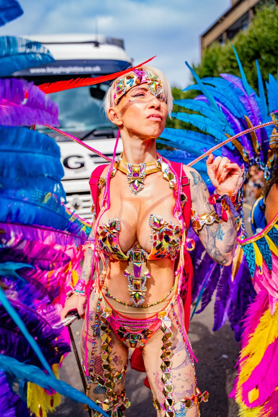 Carnival portrait taken on the road in London